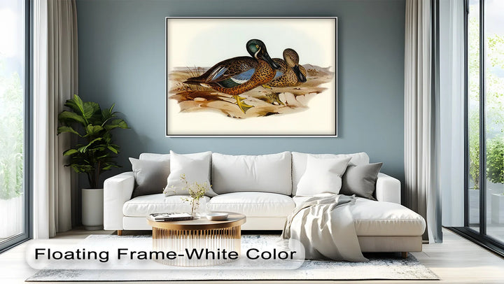 Marshland Companions – Vintage Duck Pair Animal Canvas Print - MyPhotoStation