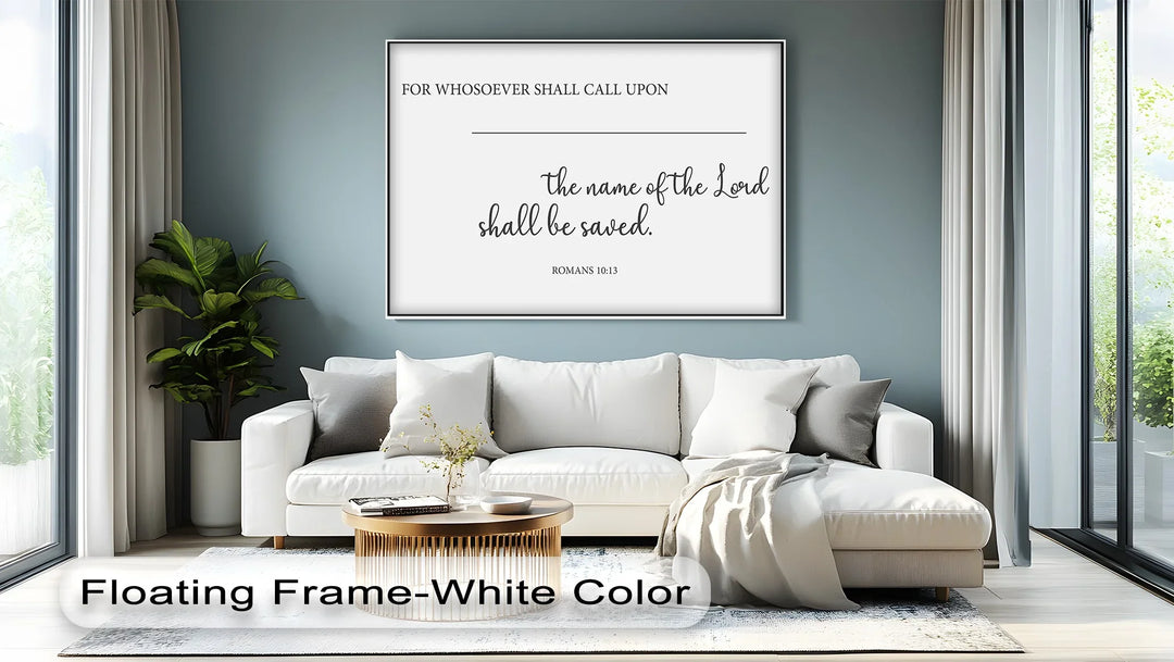 Faith-inspired wall decor featuring Romans scripture