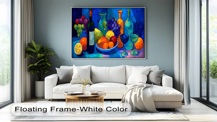 Contemporary kitchen wall art featuring vivid fruit composition

