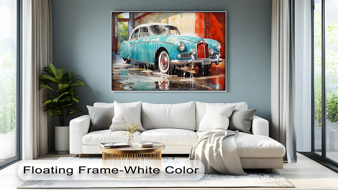 Aqua Shine – Car Canvas Print