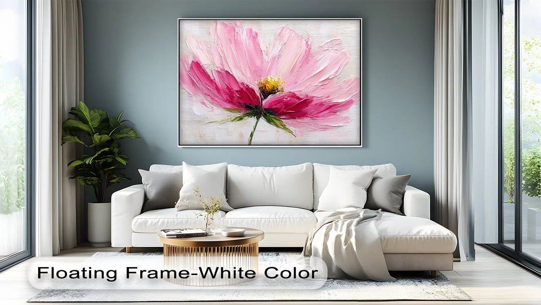Blush Bloom – Textured Pink Floral Canvas Print - MyPhotoStation