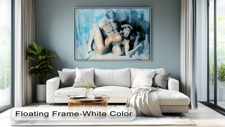 Icy Intimacy – Abstract Erotic Couple Canvas Wall Art | Biggest Canvas