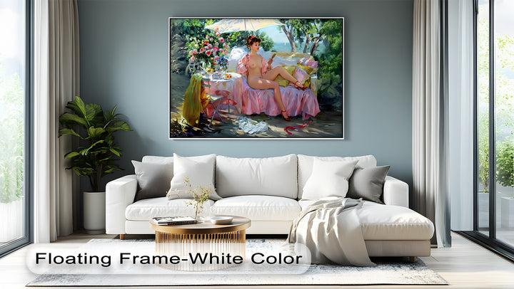 Garden Reverie – Romantic Nude Flower Canvas Wall Art | Artwork Canvas