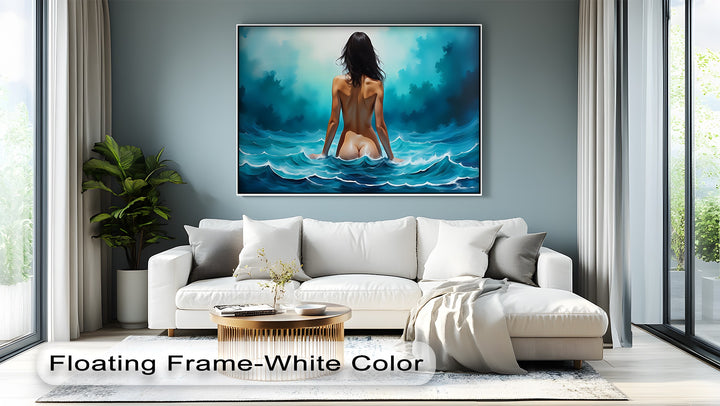 Midnight Ocean Nude Back View – Nude Canvas Wall Art | Sexy Art