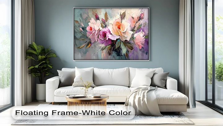 Romantic Rose Garden – Pink Floral Canvas Print - MyPhotoStation