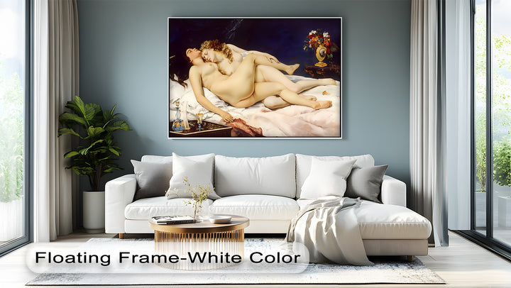 Forbidden Slumber – Erotic Lovers Canvas Wall Art | Nude Art