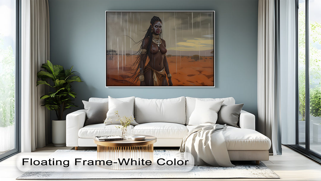 Rain Queen – Tribal Warrior Erotic Canvas Wall Art | Canvas Artwork