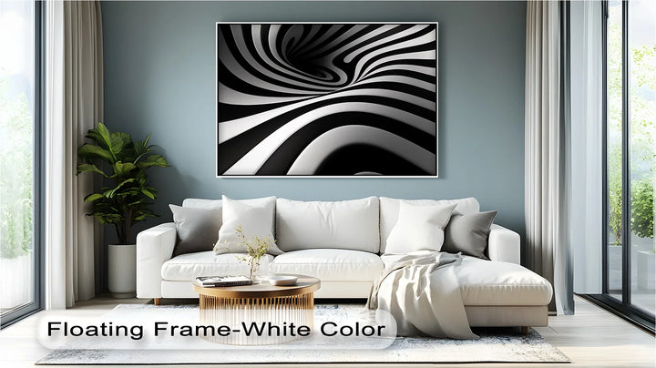 Monochrome Swirl – Dynamic Black & White Canvas Print - MyPhotoStation
