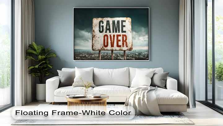 Game Over – Grunge Urban Canvas Print