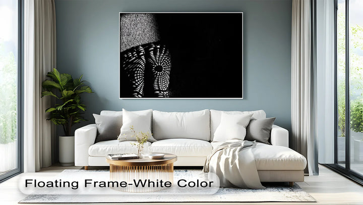 Light and Pattern – Abstract Black and White Canvas Print - MyPhotoStation