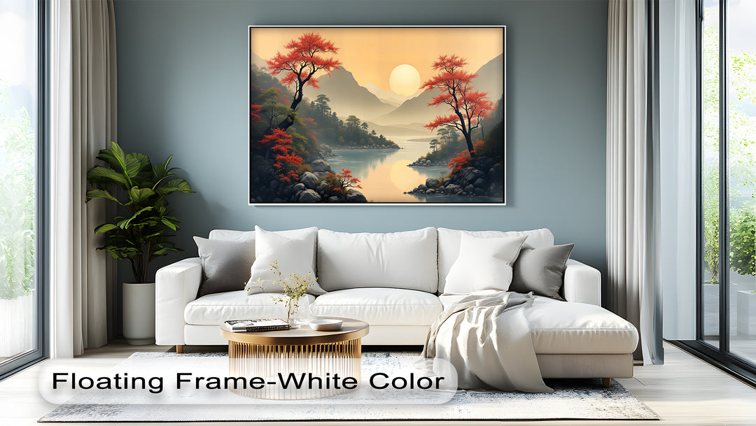 Japanese Mountains – Landscape Canvas Wall Art | Framed Wall Art