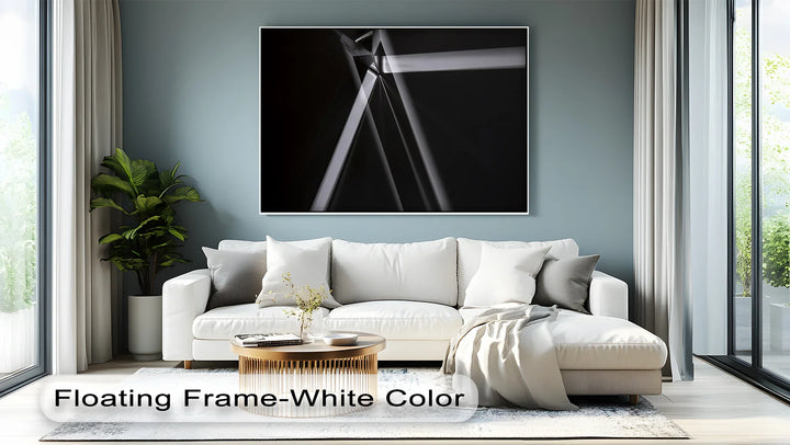 Prismatic Axis – Geometric Light Beam Canvas Wall Art - MyPhotoStation
