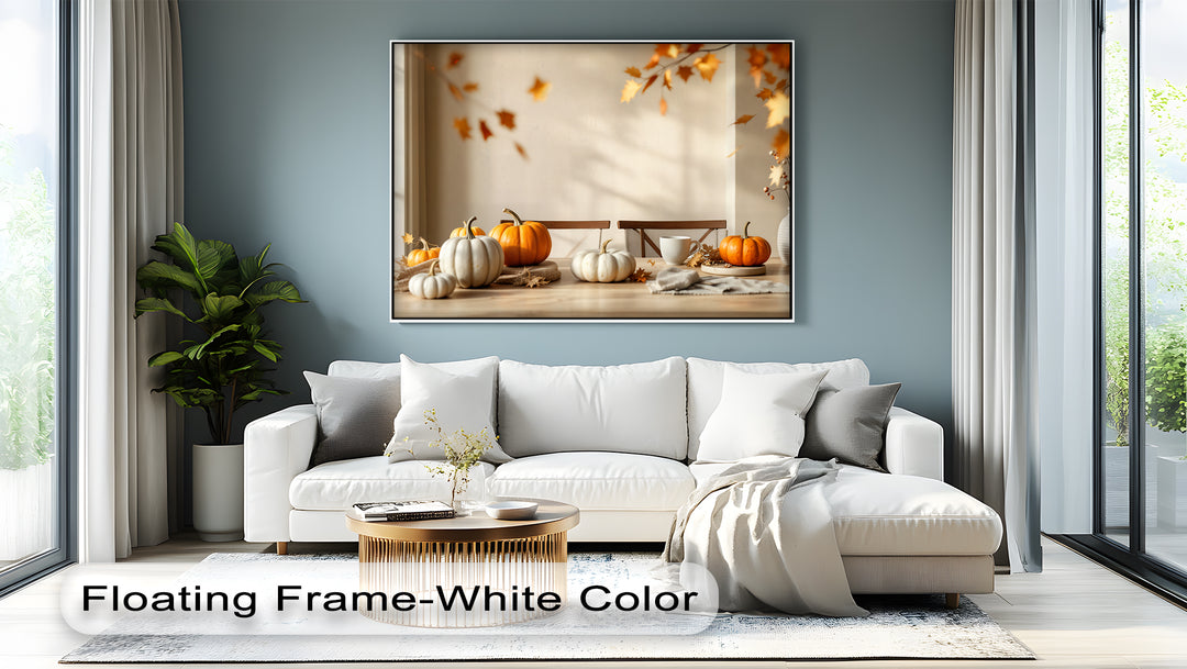 Autumn Serenity – Pumpkin Tabletop Canvas Wall Art | Canvas Artwork