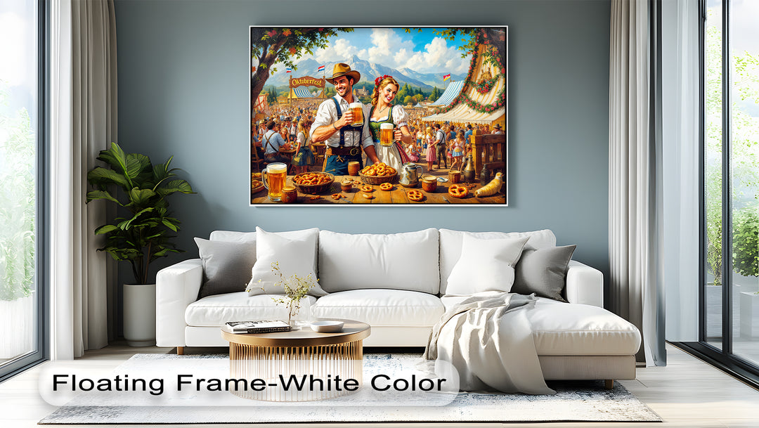 Oktoberfest Celebration – Bavarian Beer Festival Canvas Wall Art | Large Canvas
