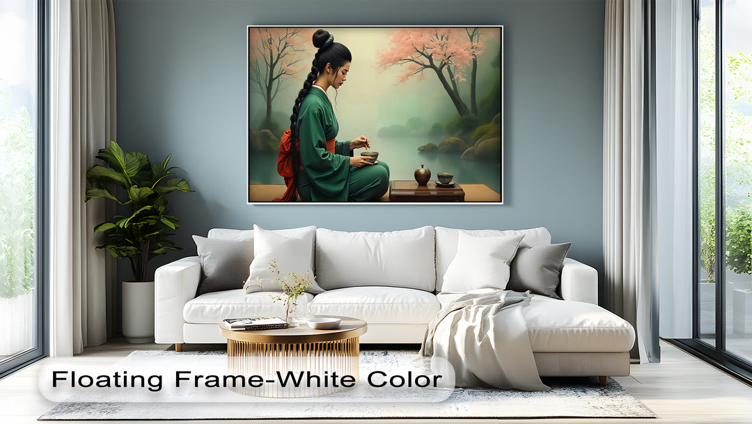 Tranquil Ceremony – Japanese Tea Ritual Canvas Wall Art | Canvas Print