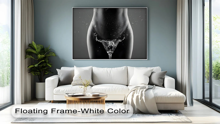 Liquid Temptation – Abstract Female Form with Splash Art Canvas Print - MyPhotoStation