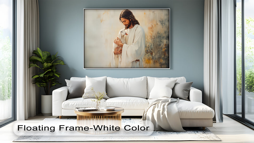 The Good Shepherd – Jesus Holding Lamb Canvas Print