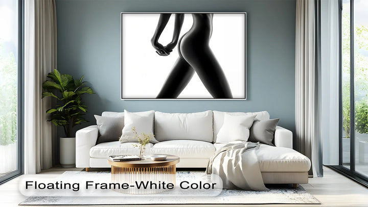 Form in Light – Minimalist Female Silhouette Canvas Print - MyPhotoStation