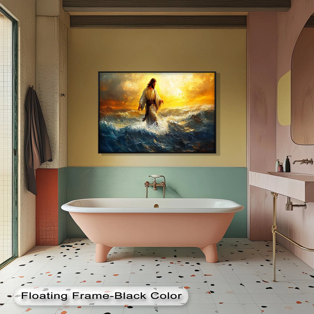 Walking on Faith – Jesus on the Water Canvas Print - MyPhotoStation
