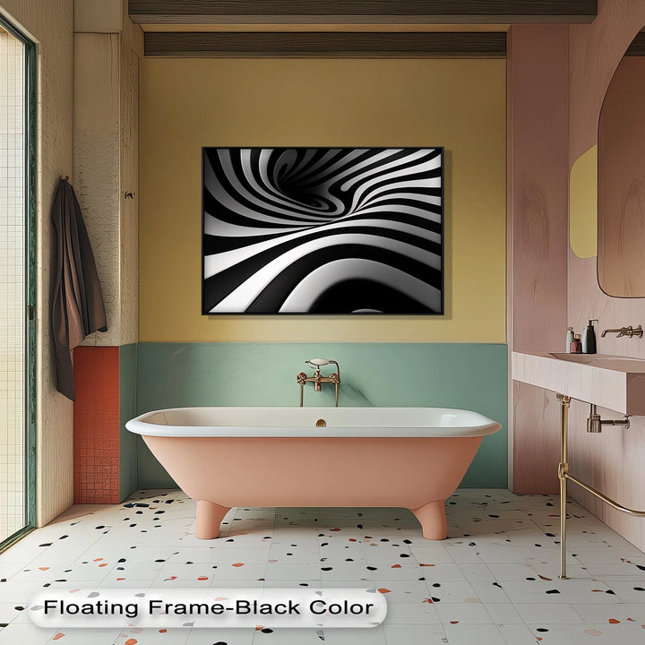 Monochrome Swirl – Dynamic Black & White Canvas Print - MyPhotoStation