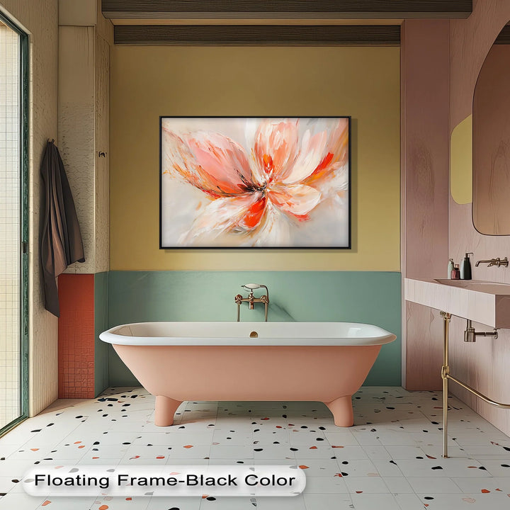 Floral Flame – Abstract Orange Flower Canvas Wall Art - MyPhotoStation