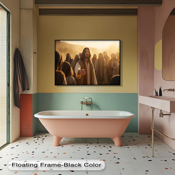 Come, Follow Me – Jesus Calling to the Crowd Canvas Print - MyPhotoStation
