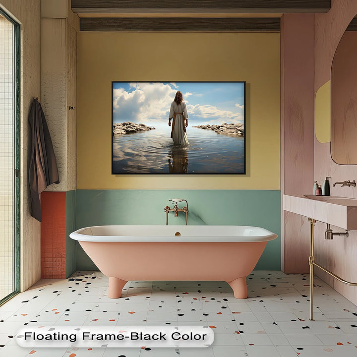 Heaven’s Reflection – Jesus Walking on Water Canvas Print - MyPhotoStation