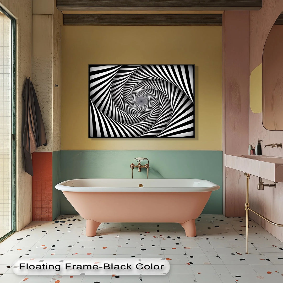 Twisting Vortex Illusion in Black & White – Canvas Print - MyPhotoStation