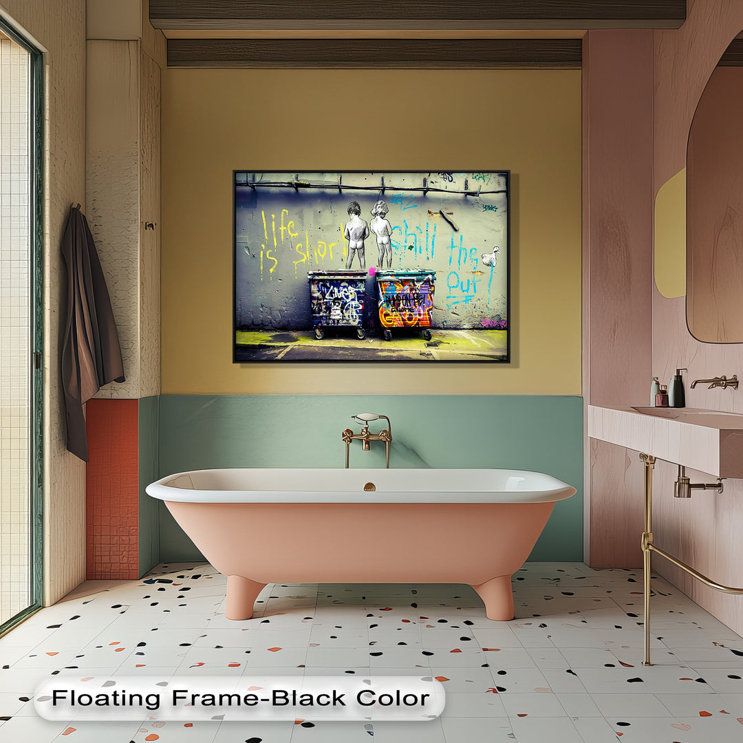 Amalfi Citrus Escape – Stampa su tela con aranceto mediterraneo