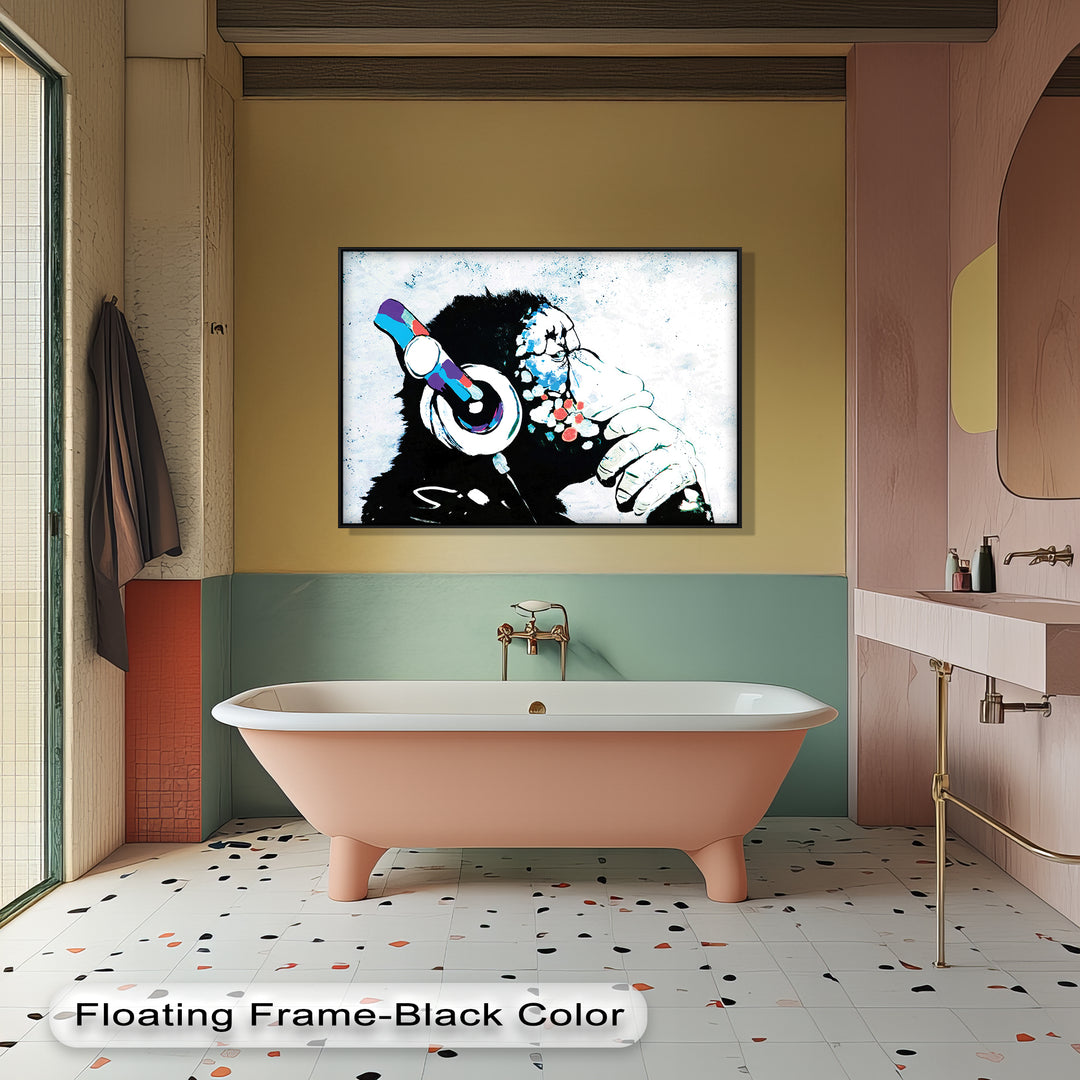 Listening Ape – Banksy Street Art Canvas Print