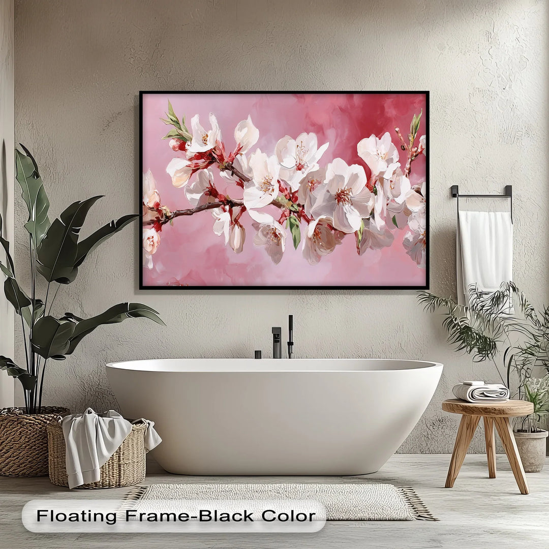 Blossoming Almond Branch – Pink Canvas Print - MyPhotoStation