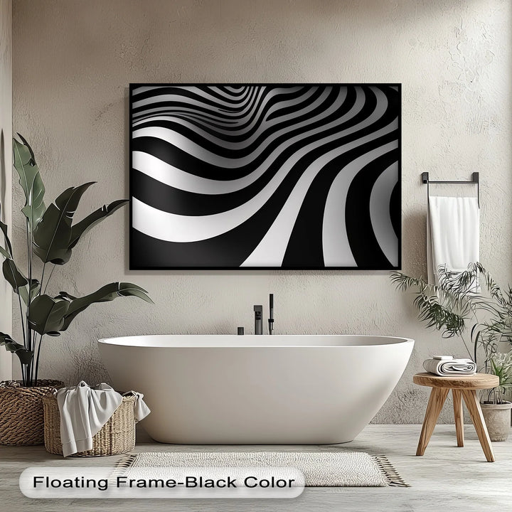 Velvet Currents – Black & White Canvas Print - MyPhotoStation