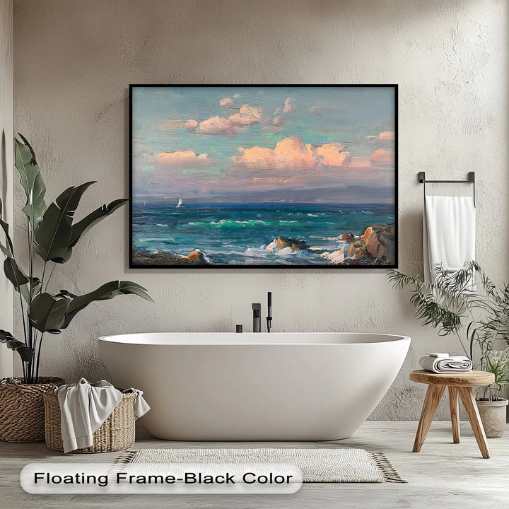 Twilight over the Sea – Romantic Coastal Canvas Print - MyPhotoStation