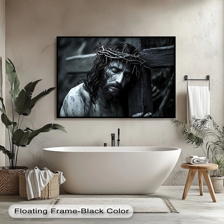 Crown of Suffering – Jesus Carrying the Cross Canvas Print - MyPhotoStation