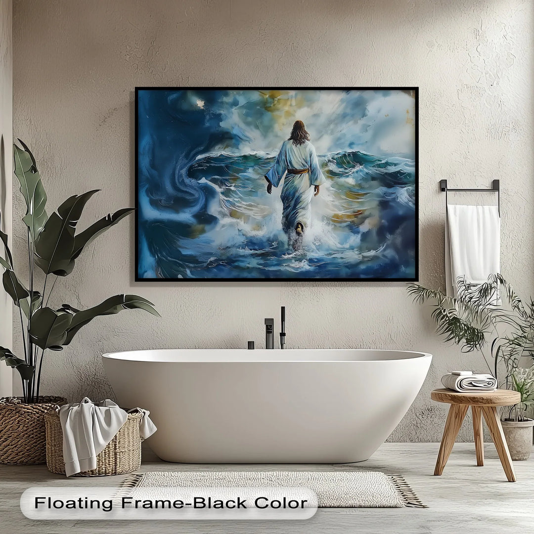 Divine Courage – Jesus Walking on Water Canvas Print - MyPhotoStation