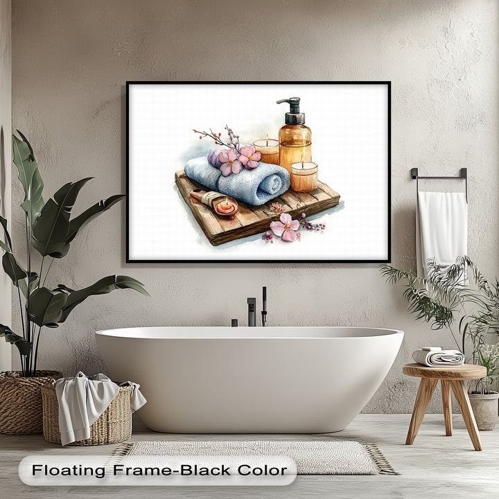 Create a Zen-inspired vibe with this wellness wall art, perfect for turning your bath area into a peaceful, luxurious sanctuary with every glance.

