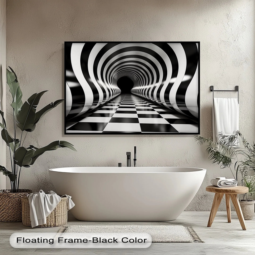 Waves of Infinity – Black & White Canvas Print - MyPhotoStation