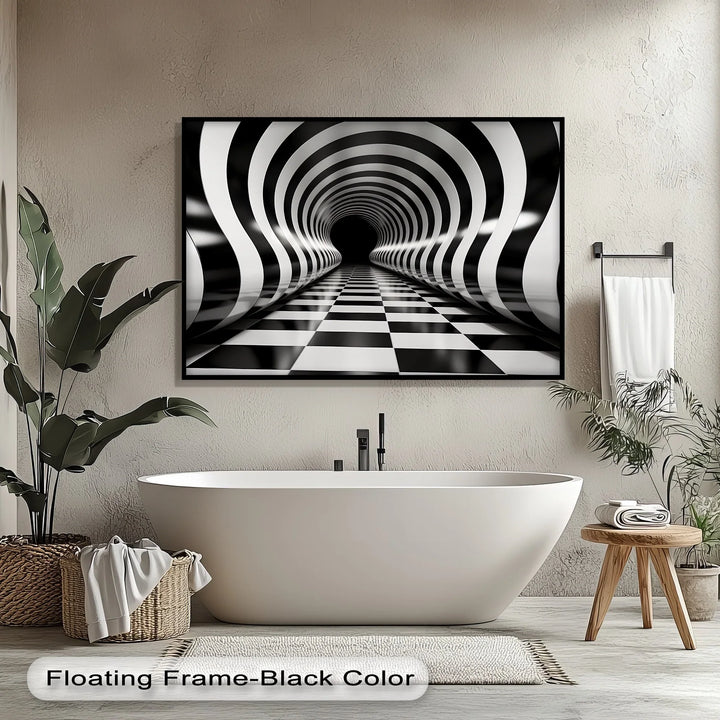 Waves of Infinity – Black & White Canvas Print - MyPhotoStation