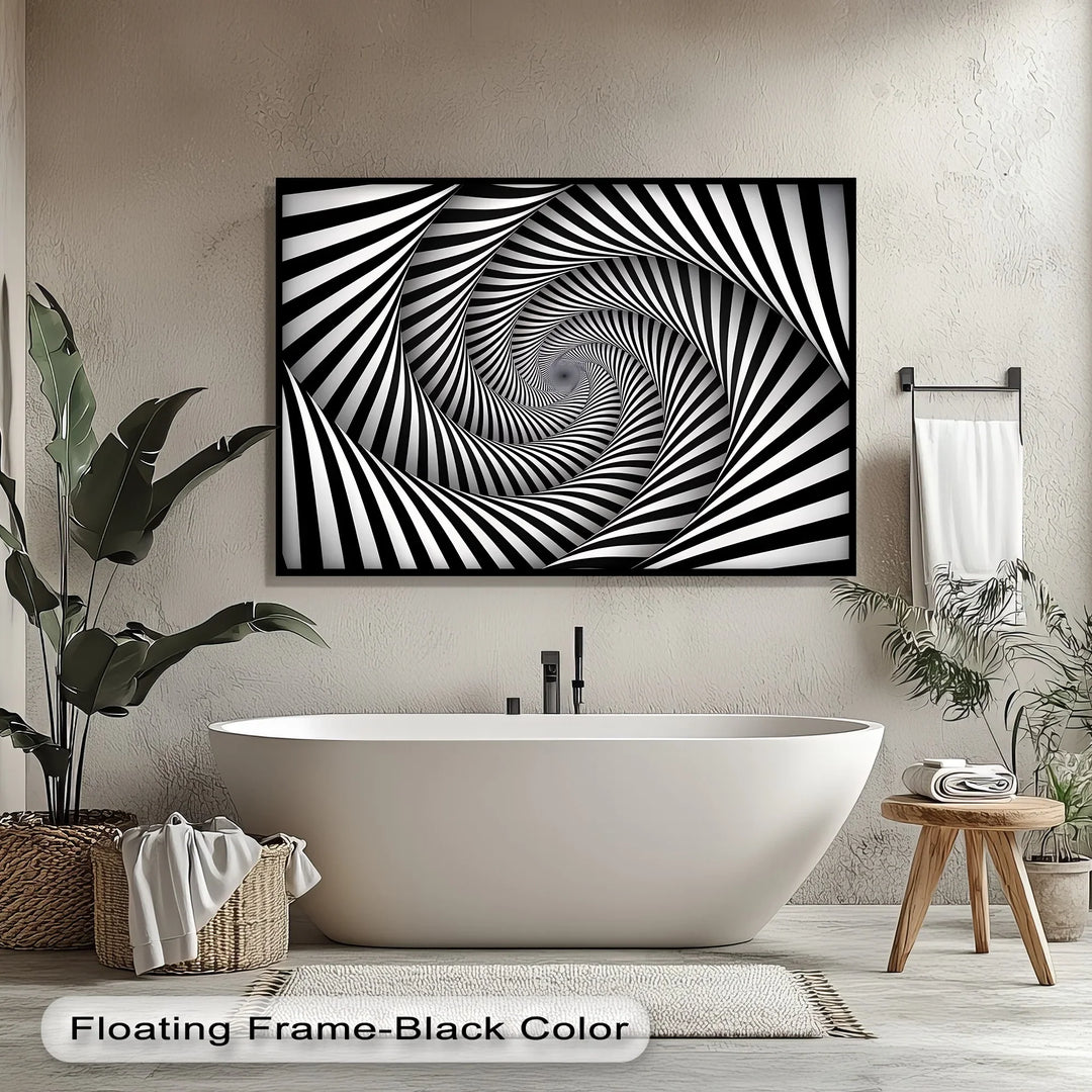 Twisting Vortex Illusion in Black & White – Canvas Print - MyPhotoStation