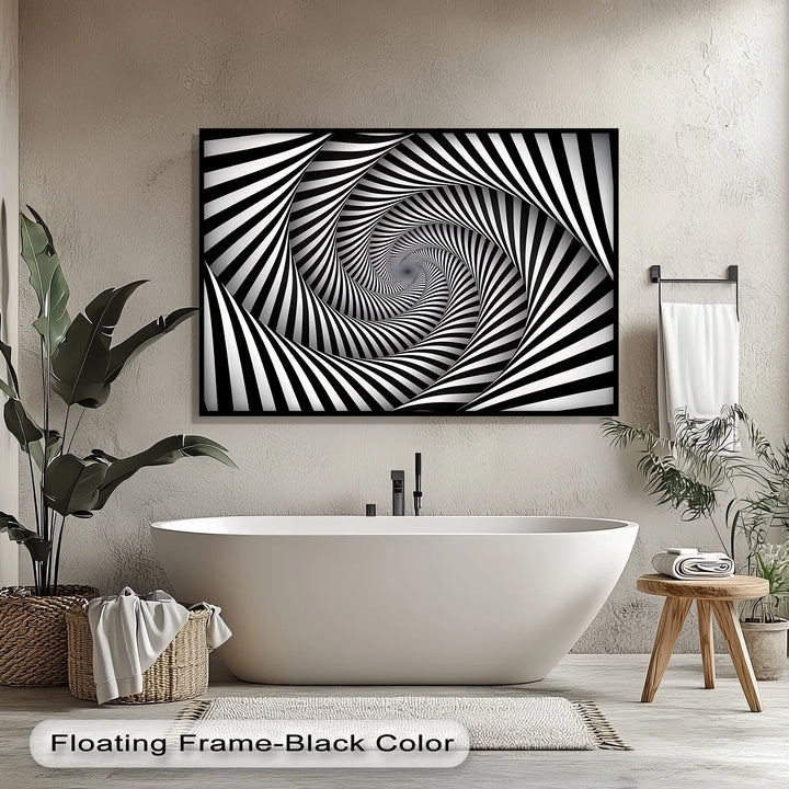 Twisting Vortex Illusion in Black & White – Canvas Print - MyPhotoStation