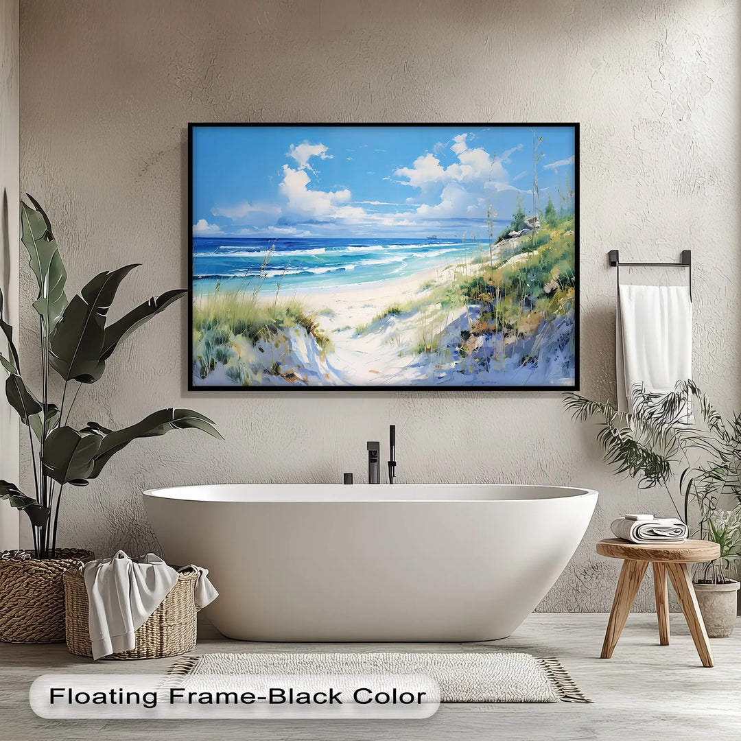 Coastal Calm – Tranquil Seaside Dunes Canvas Print - MyPhotoStation