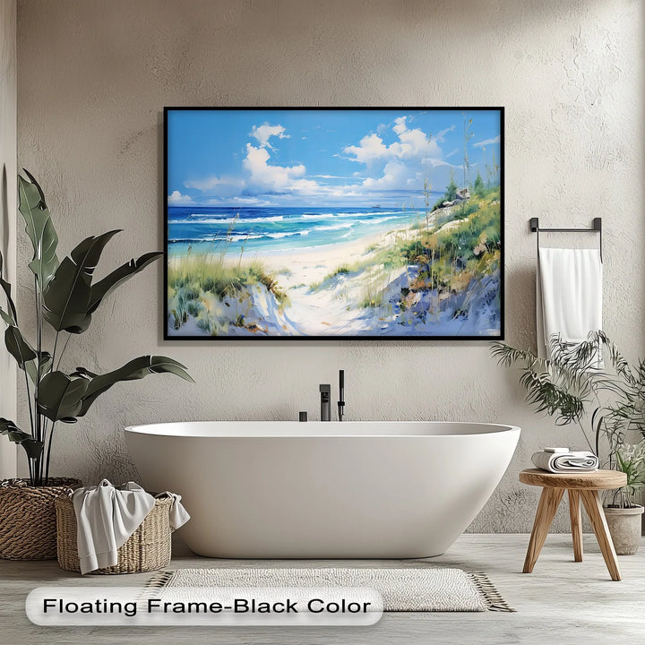 Coastal Calm – Tranquil Seaside Dunes Canvas Print - MyPhotoStation