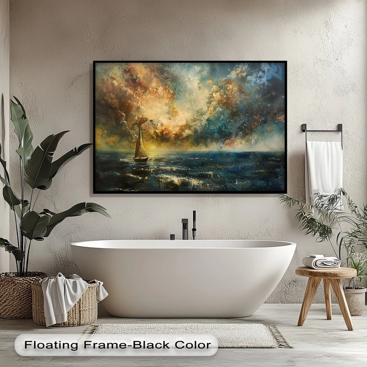 Stormlight Voyage – Dramatic Ocean Canvas Print - MyPhotoStation