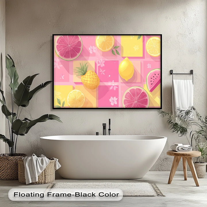 Tropical Fruit Vibes – Colorful Pineapple & Citrus Canvas Print - MyPhotoStation