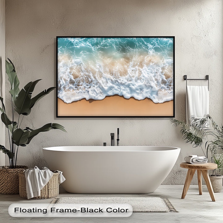 Create a tranquil atmosphere with this beach canvas art that brings nature’s rhythm into your home, perfect for modern coastal or minimalist interiors.

