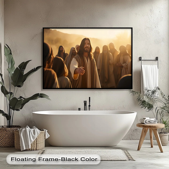 Come, Follow Me – Jesus Calling to the Crowd Canvas Print - MyPhotoStation