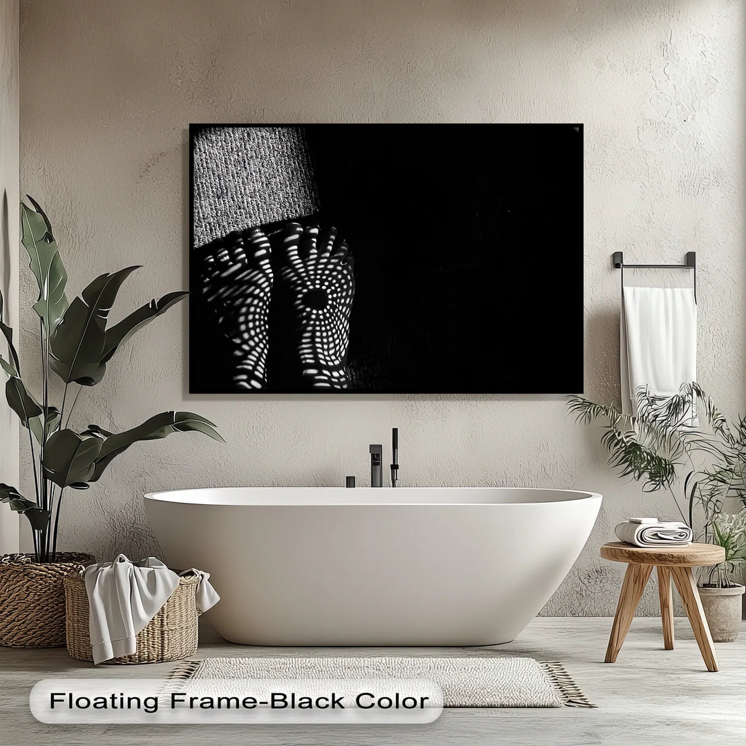 Light Grid – creative black & white photography canvas.

