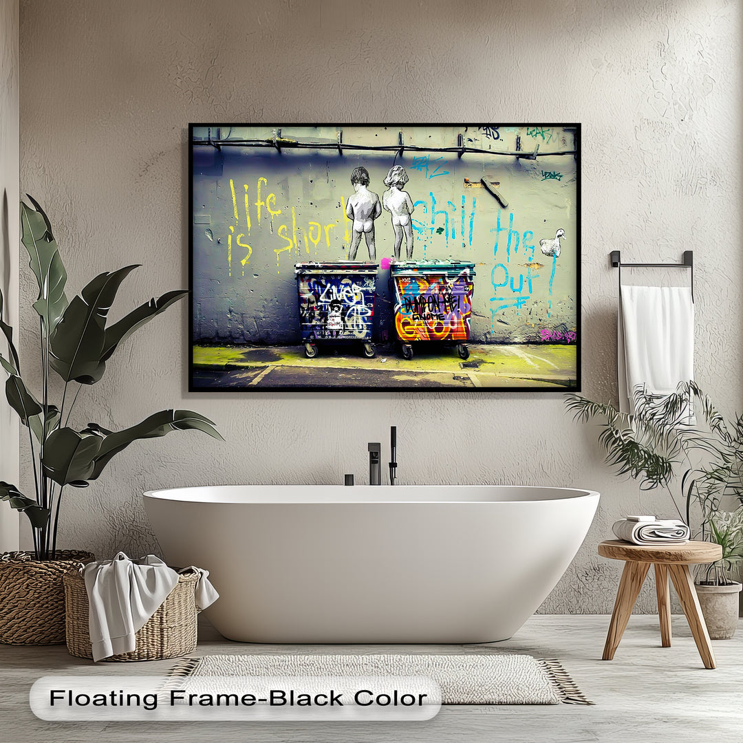 Amalfi Citrus Escape – Stampa su tela con aranceto mediterraneo