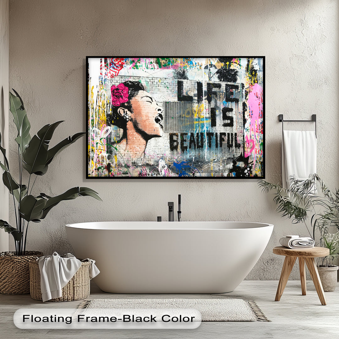 Amalfi Citrus Escape – Stampa su tela con aranceto mediterraneo