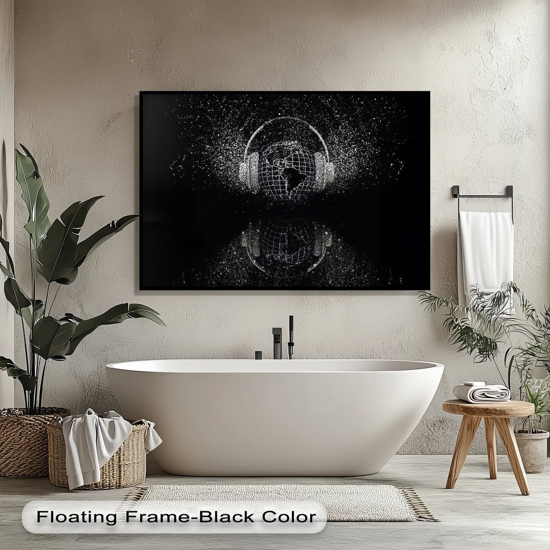 Sonic Sphere – tech-inspired digital art canvas.

